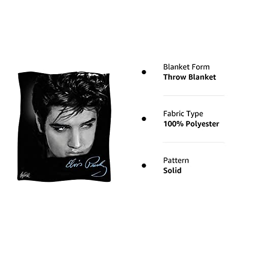 Midsouth Products Elvis Presley Blue Eyes Super-Soft 100% Polyester Double-Sided Blanket Throw