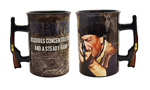 Midsouth Products John Wayne Gun Control Mug - 16 Oz, Black