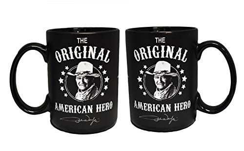 John Wayne Mug - Black and White American Hero