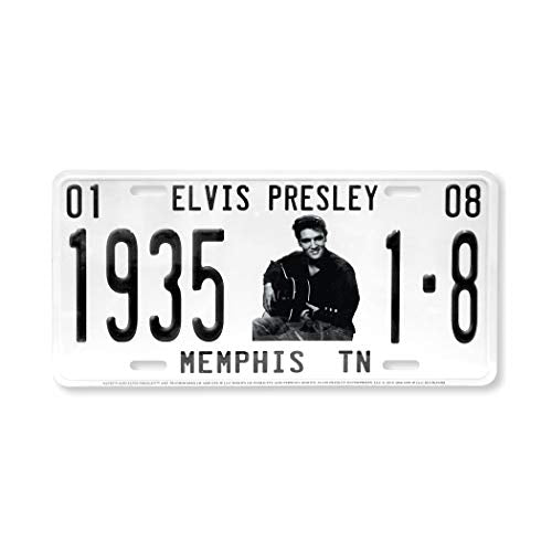 BATEMEN Midsouth Products White Elvis Presley 1935 Memphis TN Vehicle License Plate