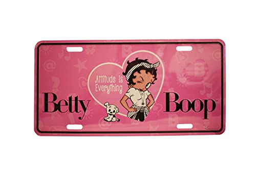 Midsouth Products Betty Boop License Plate - Attitude is Everything, Red, One Size