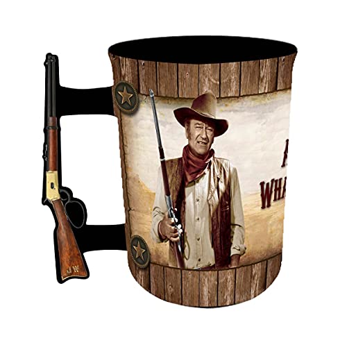 John Wayne Mug Rifle Handle Man's Gotta