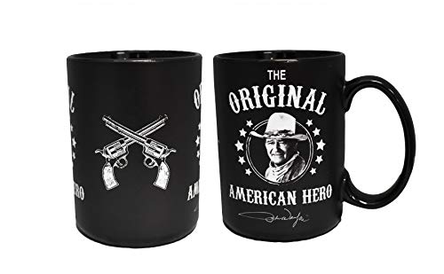 John Wayne Mug - Black and White American Hero