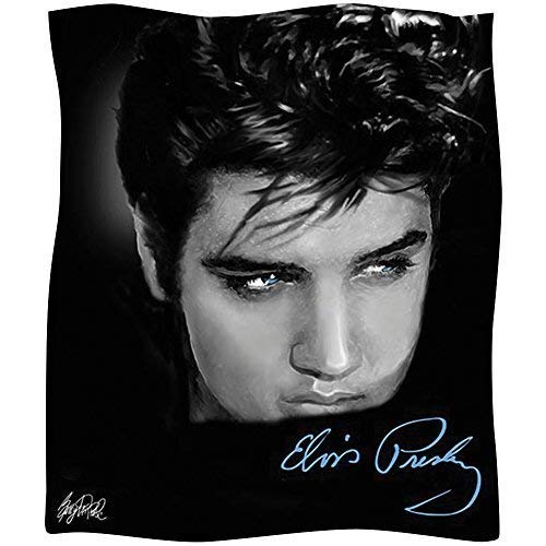 Midsouth Products Elvis Presley Blue Eyes Super-Soft 100% Polyester Double-Sided Blanket Throw