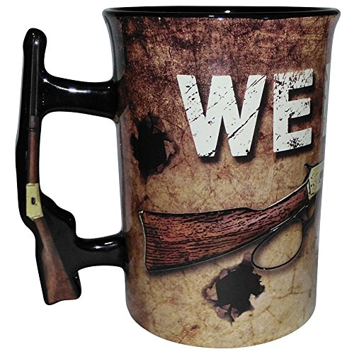 We Don't Call 911 Ceramic Rifle-Shaped Handle Coffee Mug