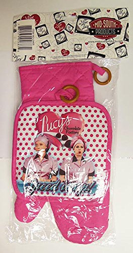 Midsouth Products I Love Lucy Oven Mitt/Pot Holder Set