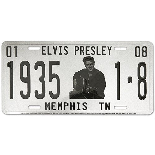 Midsouth Products Elvis Presley The King 1935 Collectible Birthdate B&W Photo License Plate