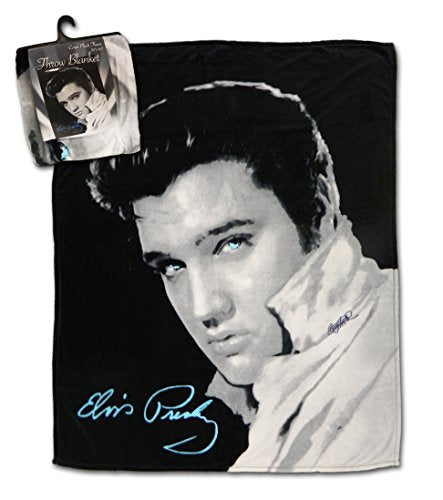 Elvis Throw Blanket "Black & White" Photo