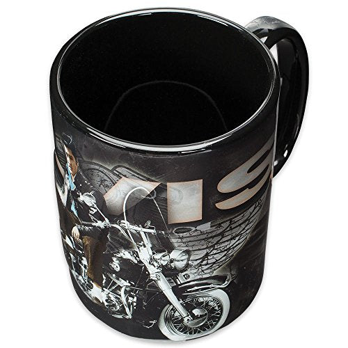 Elvis Presley Embossed Mug With Motorcycle